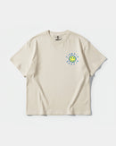 Camiseta Siempre Sonrie Pocket Front Oversize Basic Beige
