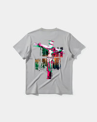 Camiseta Cristo Big Back Regular Basic Gris