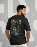 Modelo mide 1,78m y usa talla L