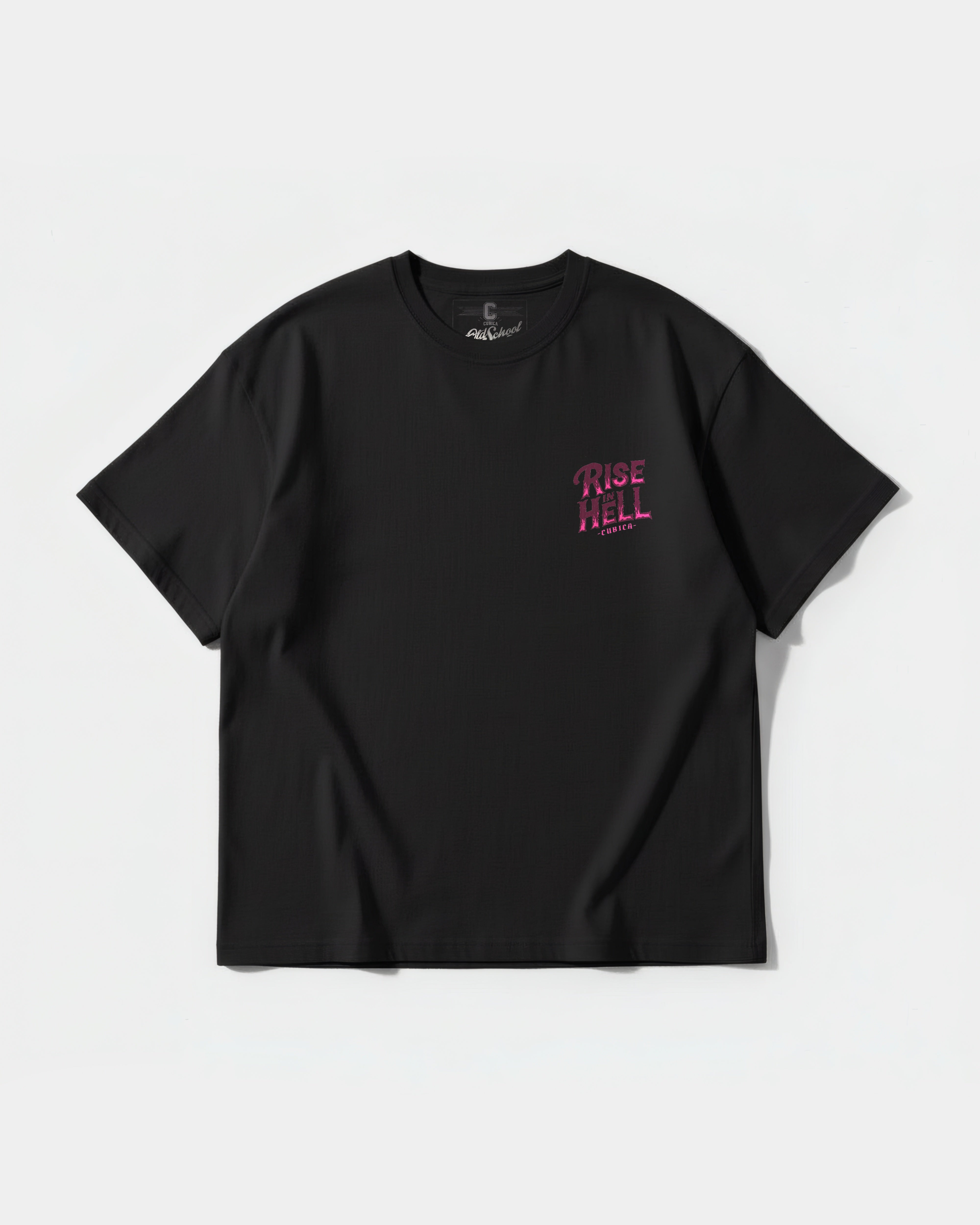Camiseta Rise In Hell Pocket Front Oversize Basic Negro