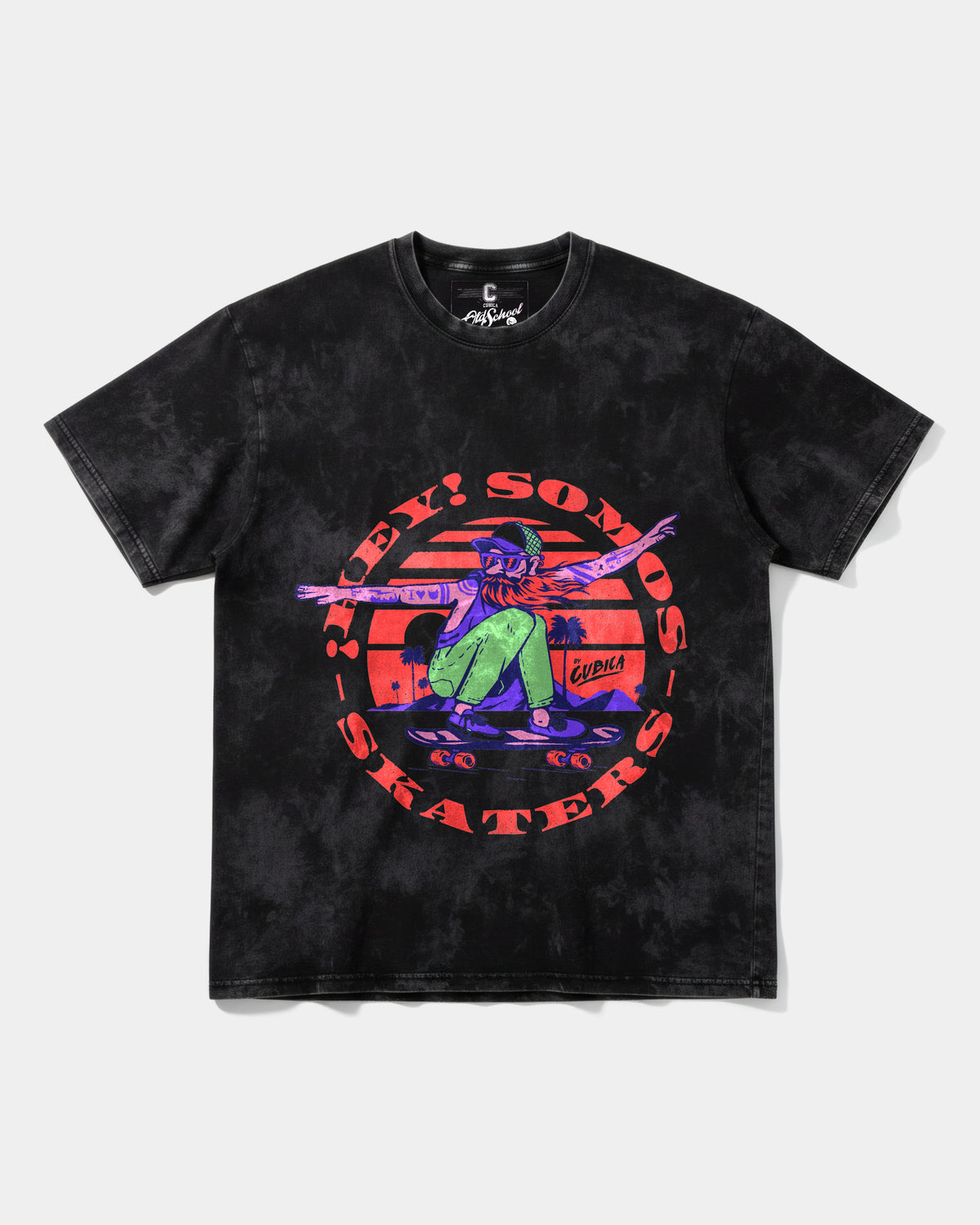 We Are Skaters Big Front Oversize Acid T-shirt
