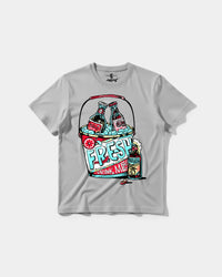 Camiseta Fresh Drink Big Front Regular Basic Gris