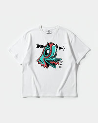 Camiseta Crazy Paloma Big Front Oversize Basic Blanco