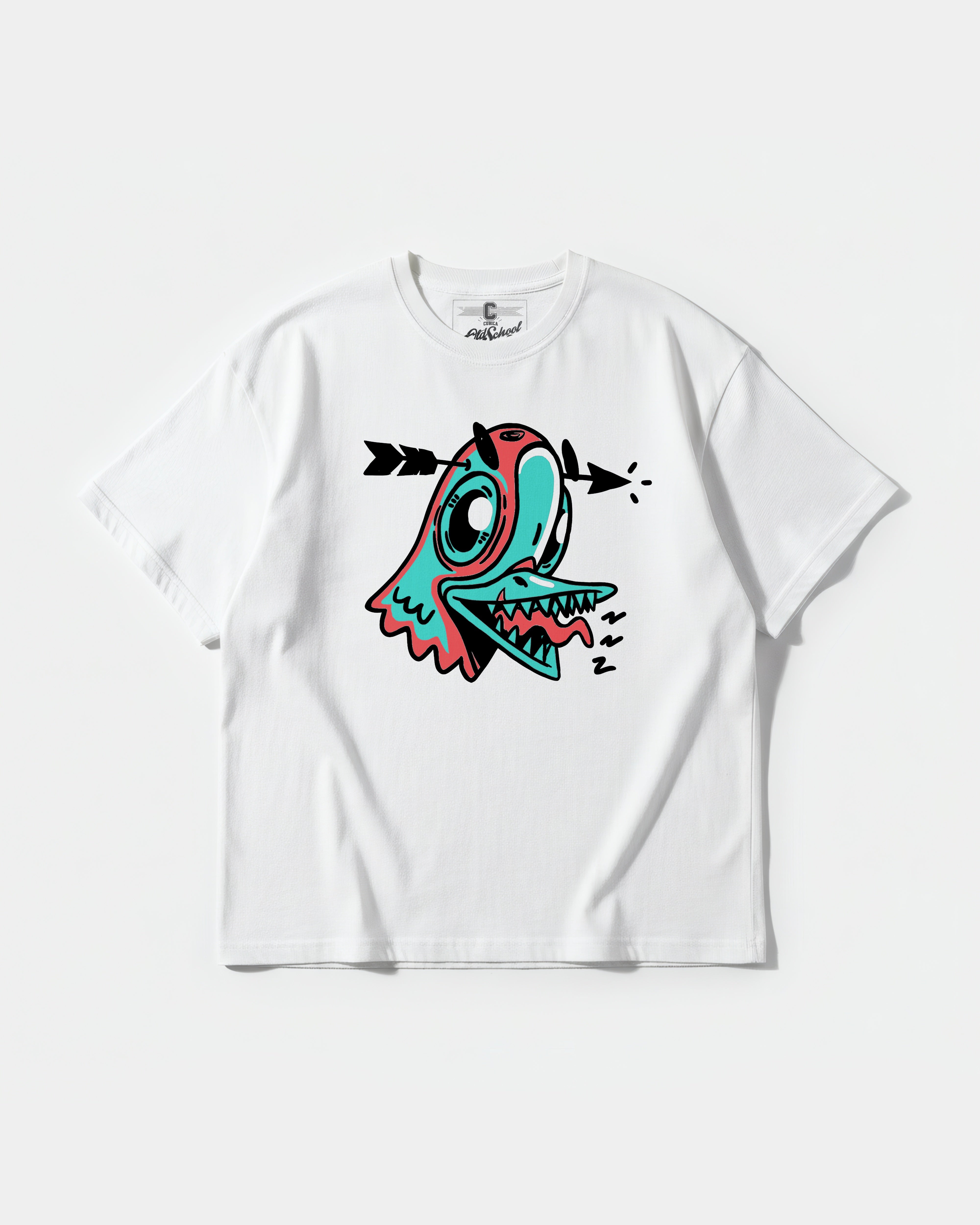 Camiseta Crazy Paloma Big Front Oversize Basic Blanco