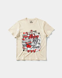 Camiseta Wasting Time 777 Big Front Regular Basic Beige