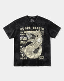 Camiseta We Are Beasts White Big Front Oversize Acid Negro