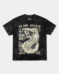 Camiseta We Are Beasts White Big Front Oversize Acid Negro