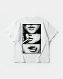 Camiseta Green Kisses Big Back Oversize Basic Blanco