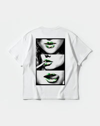 Camiseta Green Kisses Big Back Oversize Basic Blanco