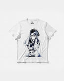 Camiseta Woman And Tattos Big Front Regular Basic Blanco