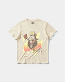 Camiseta Party Now Big Front Regular Basic Beige