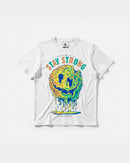 Camiseta Siempre Sonrie Big Front Regular Basic Blanco