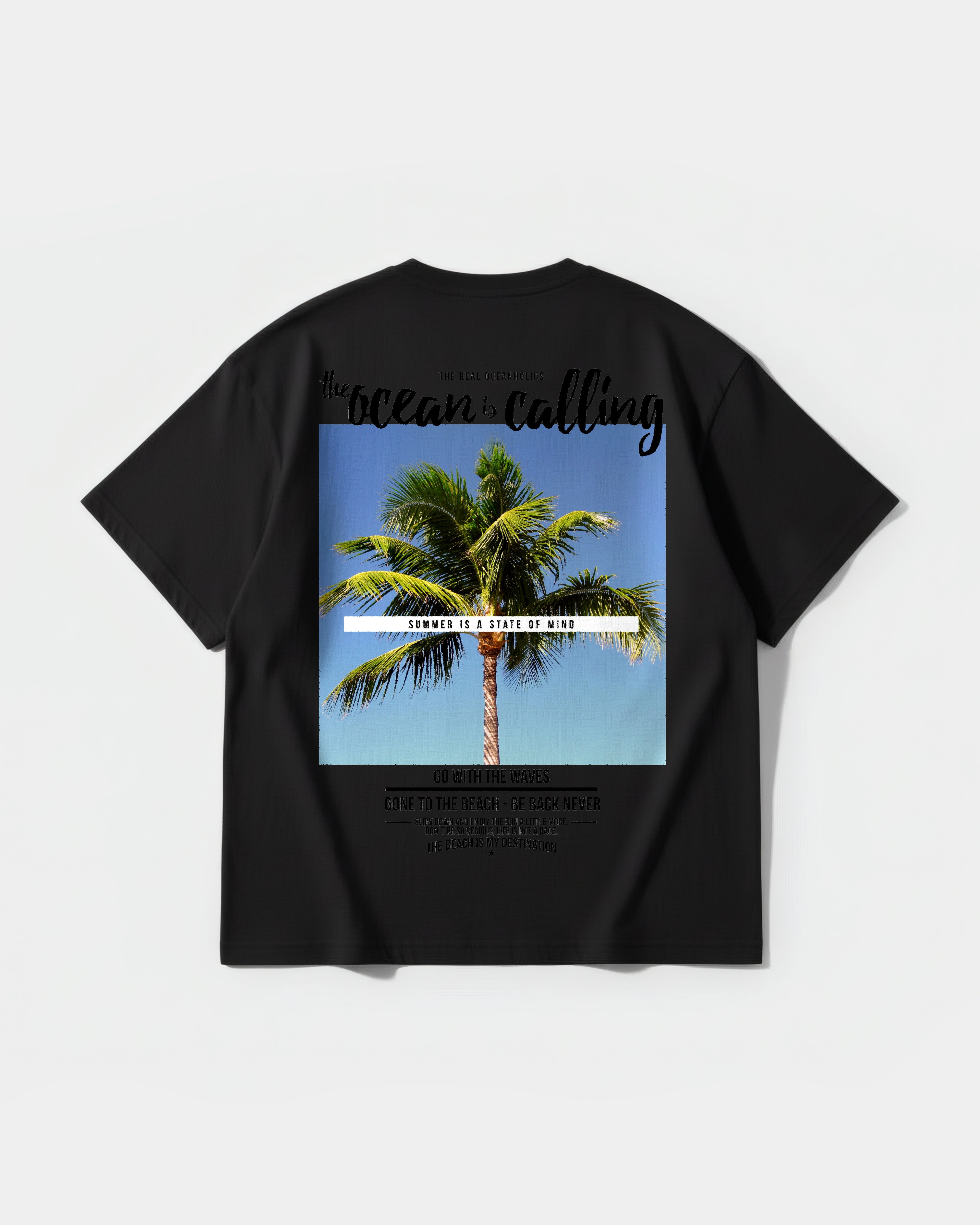 Camiseta Ocean Is Calling Big Back Oversize Basic