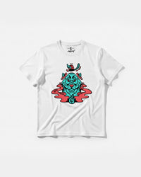 Camiseta Oso Con Gorro Big Front Regular Basic Blanco