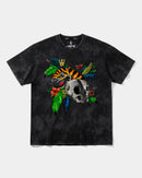 Camiseta Tiger Skull Big Front Oversize Acid Negro