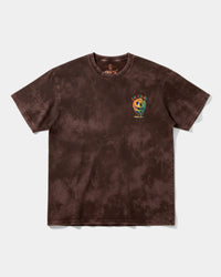 Camiseta Siempre Sonrie Big Front Oversize Acid Marron