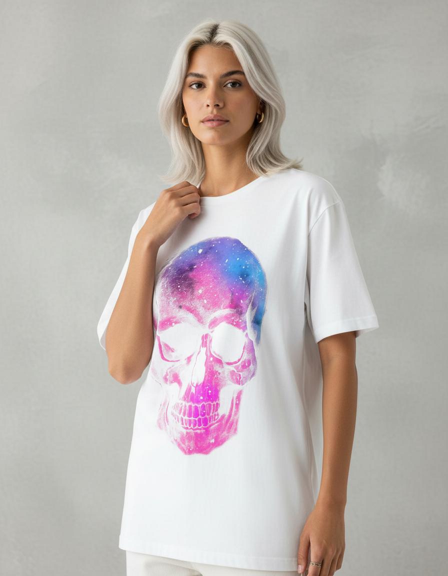 Modelo mide 1,64m y usa talla S
