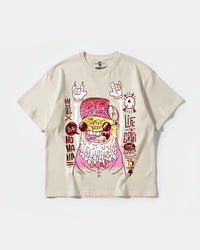 Camiseta The Surfer Beat Big Front Oversize Basic Beige