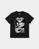 Camiseta Green Kisses Big Front Regular Basic Negro
