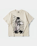 Camiseta Sexy Cat Big Front Oversize Basic Beige
