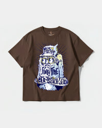 Camiseta Rock Da Body Big Front Oversize Basic Marron