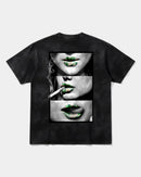 Camiseta Green Kisses Big Back Oversize Acid Negro