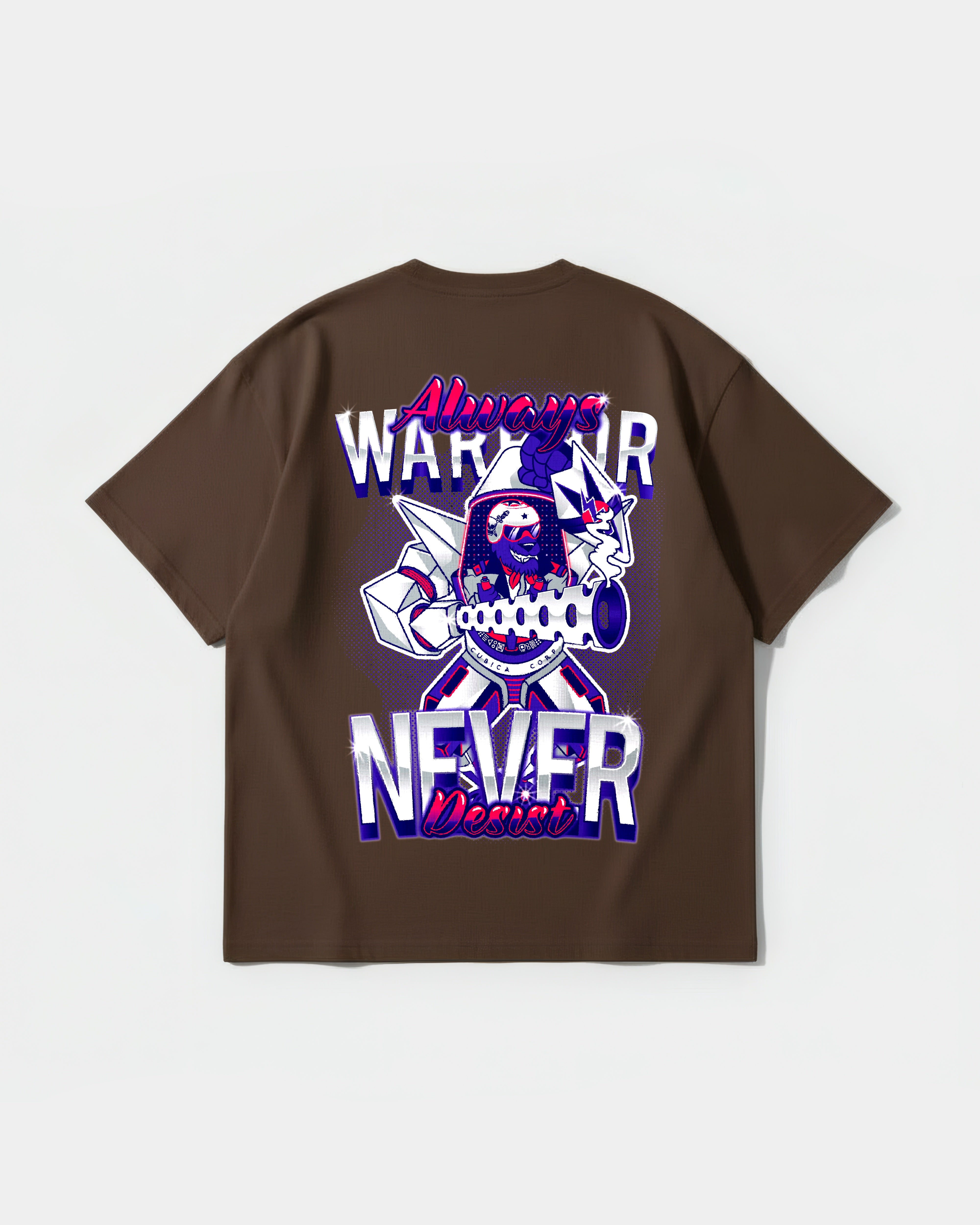 Camiseta Warrior Big Back Oversize Basic Marron