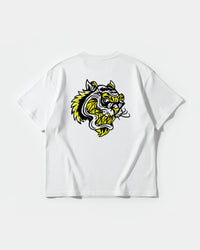 Camiseta Rockstar Tiger Big Back Oversize Basic Blanco