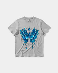 Camiseta Libertad White Big Front Regular Basic Gris