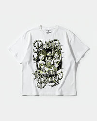 Camiseta Party On Big Front Oversize Basic Blanco