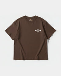 Camiseta Fresh Drink White Pocket Front Oversize Basic Marron