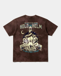 Camiseta Hold The Helm Big Back Oversize Acid Marron