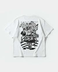 Camiseta Knockout Big Back Oversize Basic Blanco