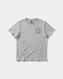 Camiseta Siempre Sonrie Pocket Front Regular Basic Gris