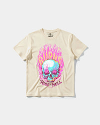 Camiseta Rise In Hell Big Front Regular Basic Beige