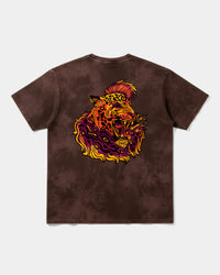 Camiseta Punk Leopard Big Back Oversize Acid Marron