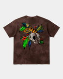 Camiseta Tiger Skull Big Back Oversize Acid Marron