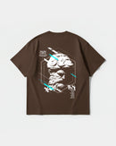 Camiseta Miguel Angel Big Back Oversize Basic Marron