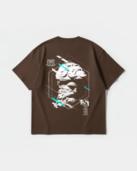Camiseta Miguel Angel Big Back Oversize Basic Marron