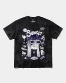 Camiseta Enjoy Sunset Big Front Oversize Acid Negro