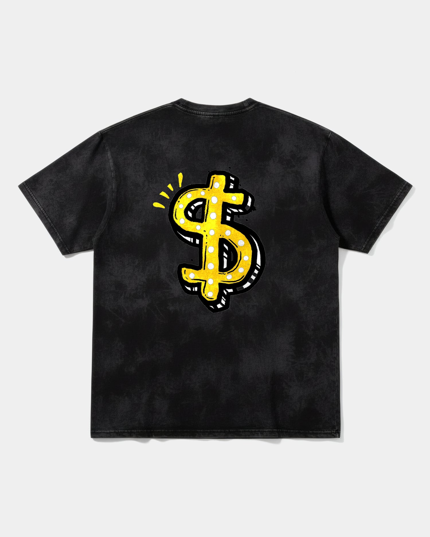 Camiseta Money Money Big Back Oversize Acid Negro