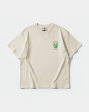 Camiseta Siempre Sonrie Big Front Oversize Basic Beige