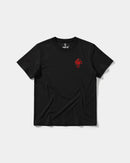 Camiseta Cubica Snake White Pocket Front Regular Basic Negro