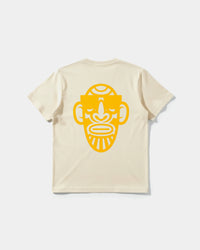 Camiseta Icono Africano Big Back Regular Basic Beige