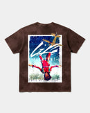 Camiseta Life Is Pleasant Big Back Oversize Acid Marron