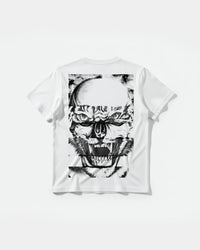 Camiseta Skull Tiger Pocket Front Regular Basic Blanco