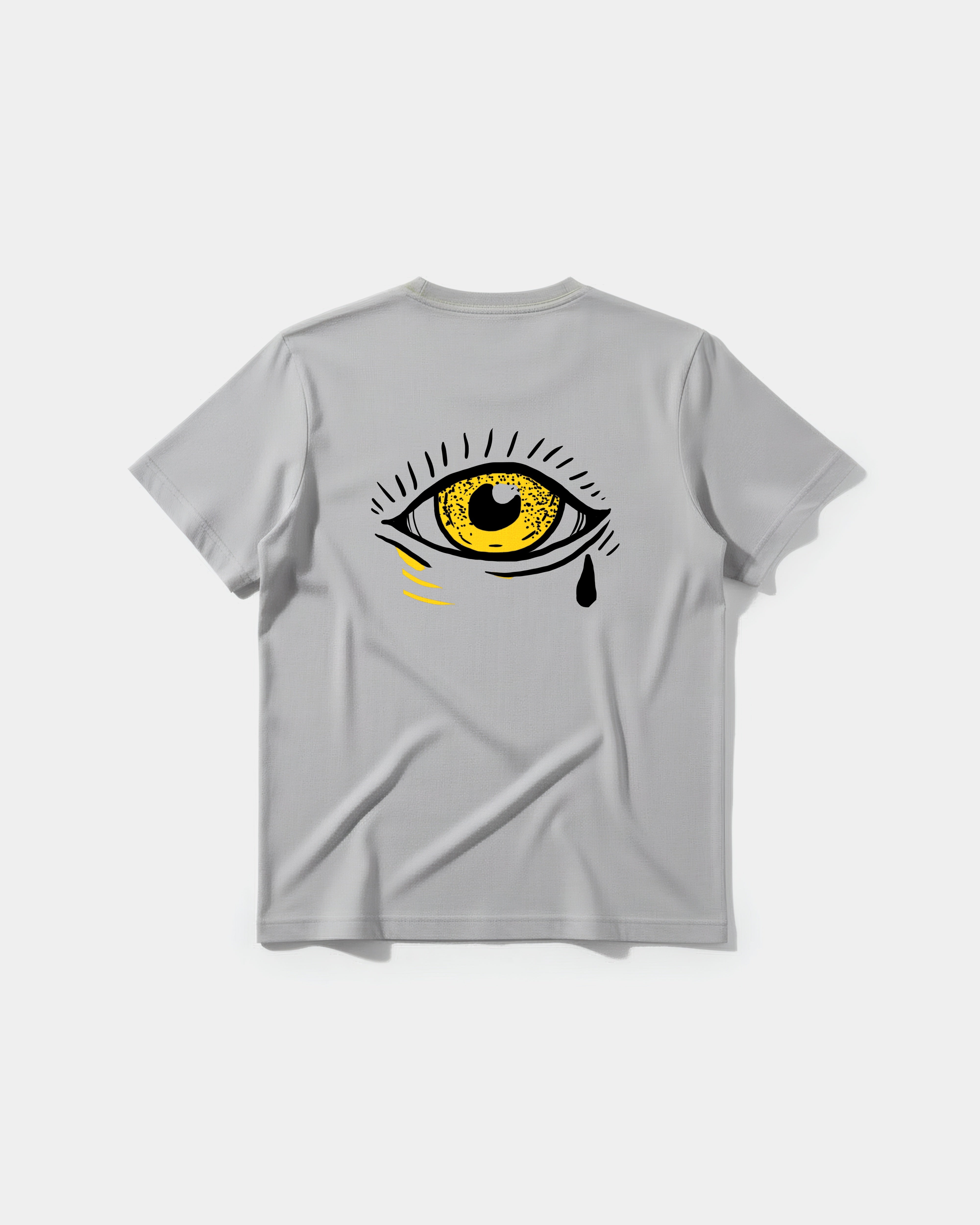Camiseta Ojo Big Back Regular Basic Gris
