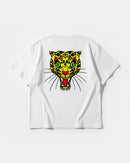 Camiseta Leopard Big Back Oversize Basic Blanco