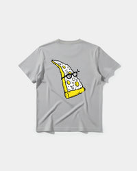 Camiseta Pizza Geek Big Back Regular Basic Gris