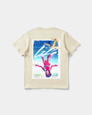 Camiseta Life Is Pleasant Big Back Regular Basic Beige